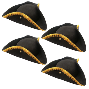 <span class=keywords><strong>Chapeau</strong></span> de pirate <span class=keywords><strong>colonial</strong></span> noir à trois pointes pour Halloween, cosplay de pirate - Product Image 2
