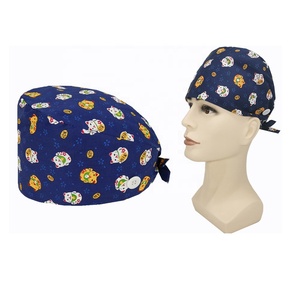 40 colores nuevos sombreros <span class=keywords><strong>con</strong></span> botones para el trabajo enfermera protección auditiva Bandana accesorios para el cabello Doctor Hospital <span class=keywords><strong>gorro</strong></span> quirúrgico Unisex - Product Image 1