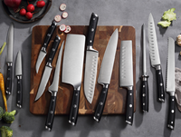 Vente flash Ensemble de couteaux de cuisine en acier inoxydable 3Cr13 6 pièces avec manche en ABS et porte-couteaux