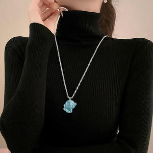 หยกธรรมชาติสีน้ำเงินหยกน้ำเงินรูปลิง จี้หยก S925 พร้อมใบรับรอง UNISEX ดีไซน์น่ารัก ดีไซน์ดั้งเดิม D512 D867 - Product Image 3