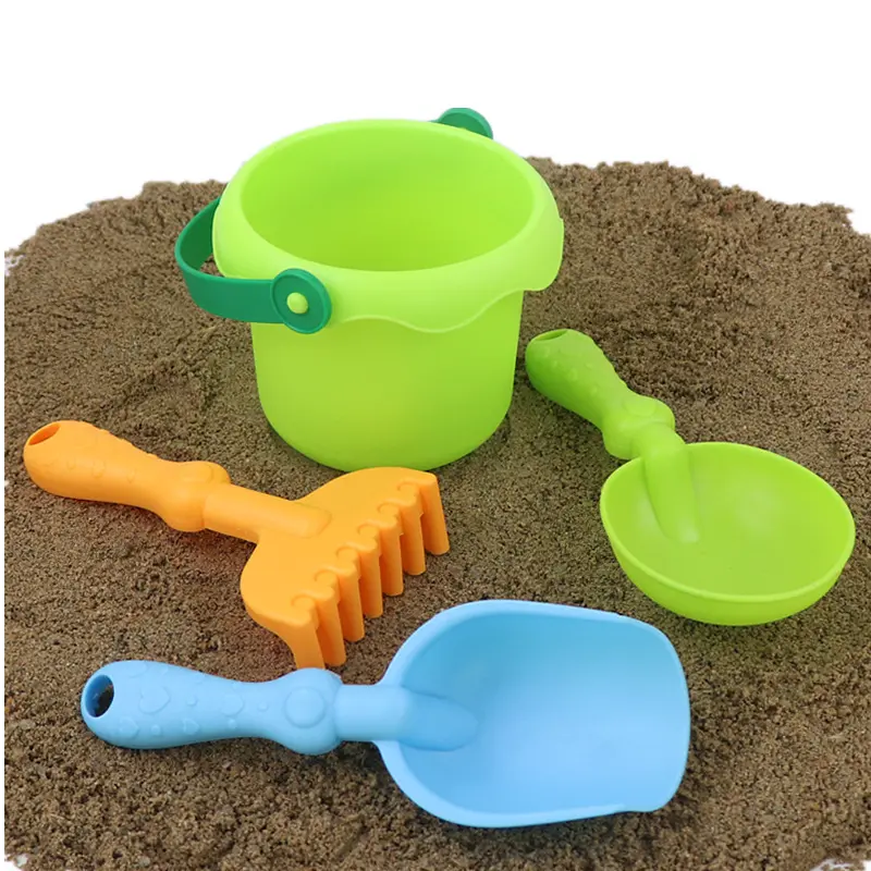 Partua-anak luar ruangan musim panas alat menggali pantai mainan air cetakan silikon bermain permainan sekop ember pantai pasir Set mainan untuk bayi