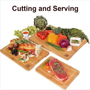 Factory direct supply of bamboo and wood cutting board <b>set</b>, three-piece household cutting board <b>set</b>, suitable for vegetables, - Product Image 4