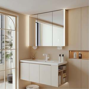 Mueble de Baño de Diseño Moderno y Lujoso, Elegante Mueble de Almacenamiento para Baño de Hotel y Apartamento, Cajones Montados, Pizarra - Product Image 5