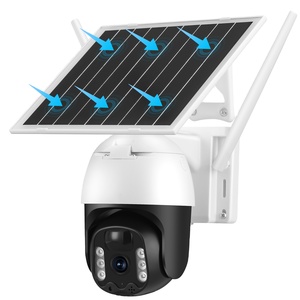 新品上市 4MP PTZ IP WIFI 无线彩色夜视 PIR 运动检测 4G SIM 卡户外太阳能摄像头安全监控 - Product Image 1
