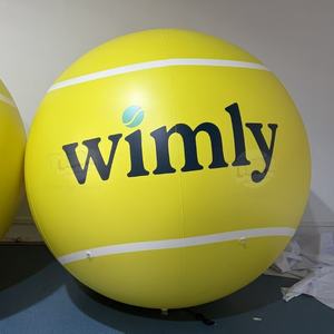 Pallone Gonfiabile Gigante in PVC a Forma di Palla da Tennis 2m 3m per Decorazione Promozionale Pubblicitaria Impermeabile Stampato UV - Product Image 2