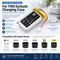 Casing Pengisi Daya Earbud TWS Kustom, Baterai Li Polymer Isi Ulang untuk Earphone Bluetooth Nirkabel