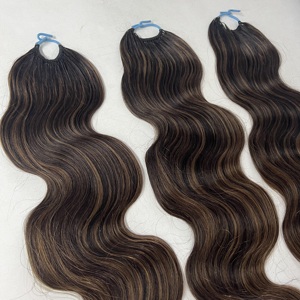 Meilleure vente Top qualité plumes cheveux 100% vrais cheveux humains <span class=keywords><strong>un</strong></span> fil deux brins plumes ligne Extension <span class=keywords><strong>de</strong></span> cheveux - Product Image 2