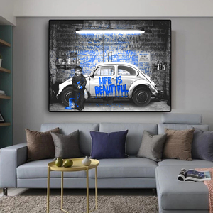 <span class=keywords><strong>Banksy</strong></span> Graffiti dipinti su tela "la vita è breve gelida l'anatra" poster e stampe <span class=keywords><strong>di</strong></span> <span class=keywords><strong>arte</strong></span> <span class=keywords><strong>di</strong></span> strada immagini da parete decorazioni per la casa - Product Image 5