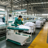 Structure de qualité commerciale et industrielle, idéale pour les nettoyages à sec, les usines de confection, les blanchisseries d'hôtels et les usines de lavage.