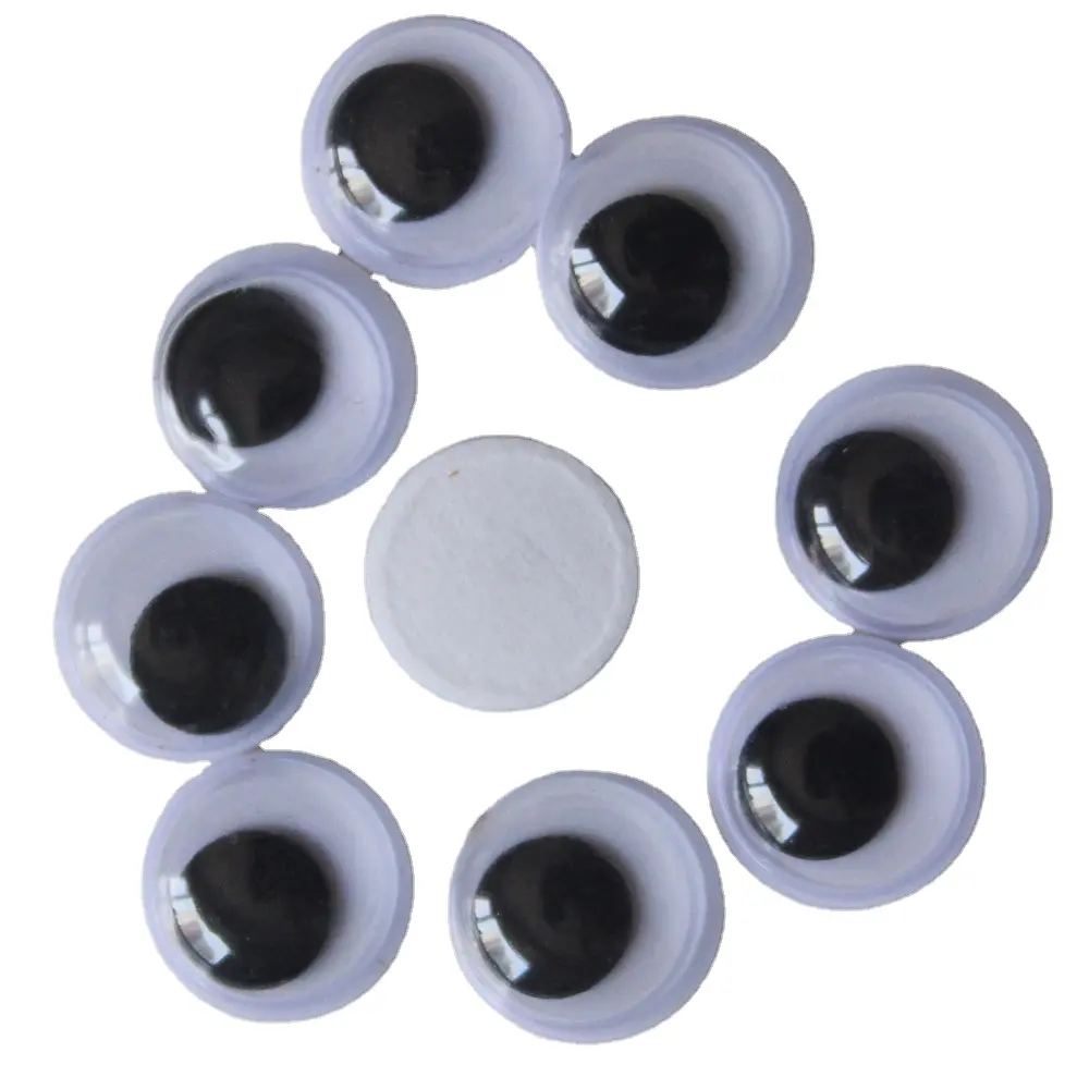 Self-adhesive Wiggle eyes 4mm-25mm Dolls Eye DIY Craft Googly Black Eyes Used For Doll Accessories Sewing Supplies