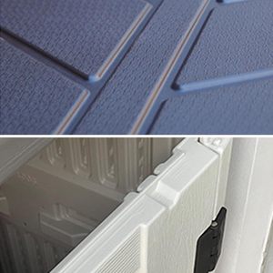 Abri <span class=keywords><strong>de</strong></span> <span class=keywords><strong>jardin</strong></span> extérieur en résine plastique imperméable à double couche surélevé, vente en gros d'usine, avec construction en plastique durable - Product Image 3