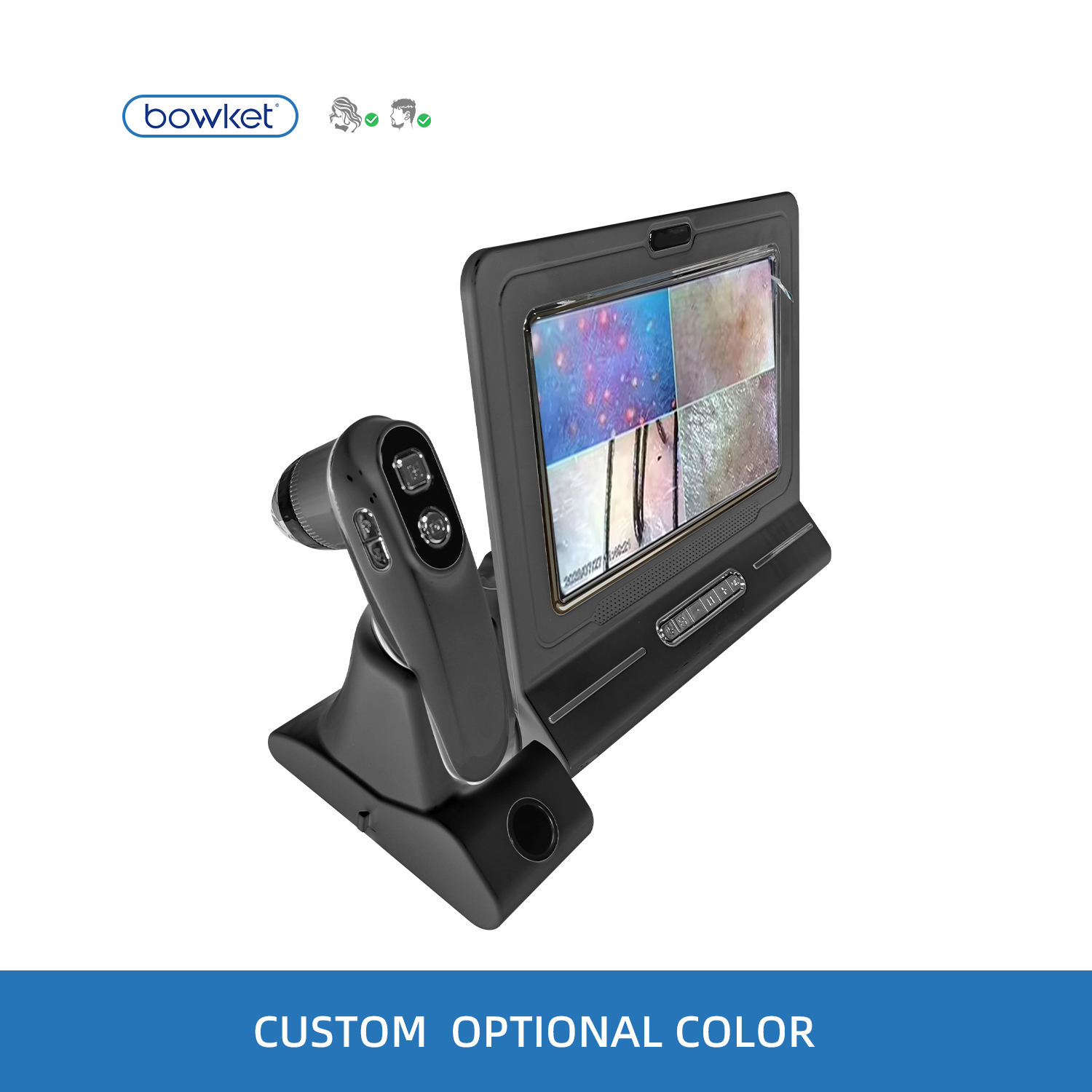 ORANGLES Bowket 11-Inch Desktop Scalp Detector | Hair Follicle Analyzer for Home Use – orangles Qatar - full product showcase - displaying specifications - Image 5 of 6 | adapts to any space | Bowket 11-Inch Desktop Scalp Detector | Hair Follicle Analyzer for Home Use – orangles Qatar deal New Jersey | Free Shipping ORANGLES