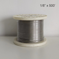 Kit de quincaillerie pour garde-corps de câble d'escalier de 500 'en acier inoxydable 316 diamètre 1/8 "câble métallique