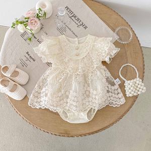 ชุดหมีสำหรับเด็กทารก2025สไตล์ใหม่ชุดหมีสำหรับเด็กแรกเกิดชุดจั๊มสูทเจ้าหญิงสำหรับฤดูร้อนชุดบอดี้สูทผ้าฝ้ายถักสำหรับเด็กผู้หญิง - Product Image 6