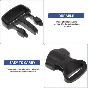Một bên có thể điều chỉnh không có may Clip Snaps nhiệm vụ nặng nề nhựa thay thế nhanh chóng bên phát hành rùa trở lại khóa cho dây đeo nylon - Product Image 4