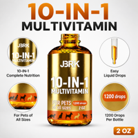 Compléments liquides pour animaux de compagnie OEM ODM 10-en-1 pour toutes les tailles, gouttes liquides faciles à administrer avec vitamines pour améliorer la digestion