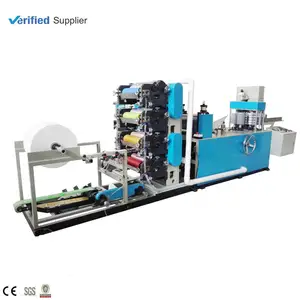 four colour printed napkin paper 1/8 folding type machine