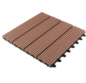 Outdoor Hollow Skin Friendly Decking Wpc Patio Flooring Plank Waterproof