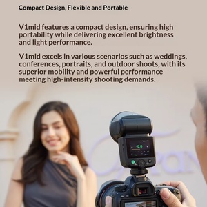 Flash <span class=keywords><strong>Godox</strong></span> V1mid compact 55W à tête ronde, écran tactile couleur 2 pouces, TTL HSS <span class=keywords><strong>Speedlite</strong></span>, charge directe USB-C pour Sony <span class=keywords><strong>Canon</strong></span> Nikon Fuji - Product Image 4