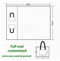 Tapis de pique-nique de plage sans sable, imperméable, avec impression de logo personnalisé, OEM ODM, portable pour l'extérieur et les voyages