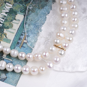 Collana di perle Vintage Zhuji collana di perle d'acqua dolce classica da donna catena di clavicola da donna accessori per gioielli - Product Image 5