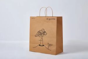 ของขวัญไดโนเสาร์ อาหาร สินค้าขายปลีก ถุงกระดาษขนาดเล็ก การพิมพ์ออฟเซตที่เชื่อถือได้ วัสดุรีไซเคิล ถุงกระดาษคราฟท์แบบกําหนดเอง - Product Image 3