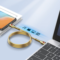 Kabel Pengisi Daya LDNIO LC871C Tipe C PVC, Kabel Data Pengisian Cepat untuk Ponsel iPhone iPad