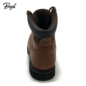 Bottes à lacets en cuir pleine fleur de <span class=keywords><strong>haute</strong></span> qualité, confortables, marron, pour homme - Product Image 4