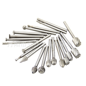 3mm Shank High Speed Steel Rotary Files For Wood Drilling 50mm Length Set With Spring Collet Chuck Silver Finish - Product Image 5
