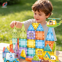 Mainan Blok Magnet Ajaib Chengji Diy Edukatif Warna-warni untuk Membangun Kota 33PCS Set Ubin Magnetik Mainan Sensorik