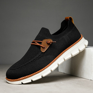 New Style Men's Casual PU Leather Faux Suede Loafers Anti-Slip Size 39-44 Slip-On Walking Shoes EVA Rubber <b>Insole</b> All Seasons - Product Image 1
