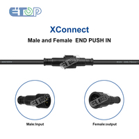 Câble Pigtail 3 Cœurs 50CM Mâle-Femelle Noir pour Connecteurs LED 3 Broches pour Lumières LED Intelligentes à Pixels 50CM