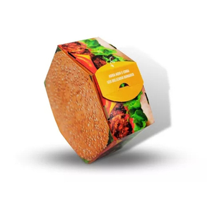 Hộp Đựng Thức Ăn Burger <span class=keywords><strong>Hamburger</strong></span> Tùy Chỉnh Bằng Giấy Kraft Phân Hủy Được Dùng Một Lần Bằng Giấy Kraft Sáng Tạo Mang Đi - Product Image 4