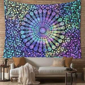 Tapisserie Mystique Hippie Soleil et Lune - Mandala Floral Bohème Esthétique, Décoration Murale Bohème Parfaite pour Chambre et Noël - Product Image 4