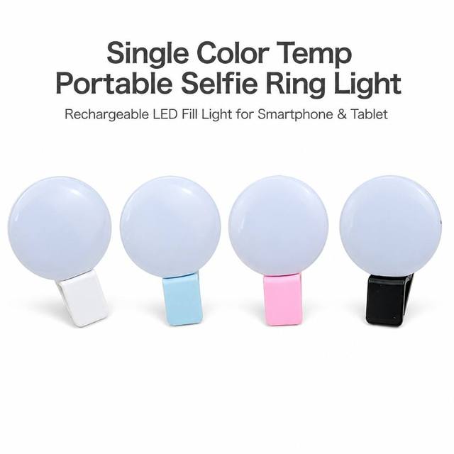 Cheap Mini Q Rechargeable Portable LED ABS Selfie Ring Light Flexible for Mobile Phone Camera Makeup Photography