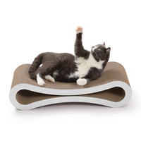 Griffoir pour chat réversible en forme de 8, canapé-lit incurvé en carton ondulé, planche à griffer pour chats d'intérieur