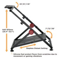 Support de volant pliable LRS04-BS pour simulateur de course de jeu, support de volant pour simulateur de course, cockpit de simulateur de course