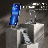 Penyangga Ponsel Desktop Lipat Portabel Penyangga Multifungsi Universal Bahan Aluminium Alloy Fleksibel Tahan Air