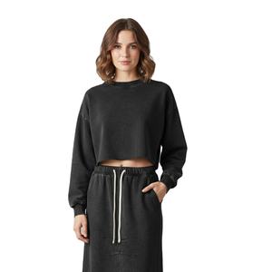 Ensemble <span class=keywords><strong>jupe</strong></span> et haut pour femme, qualité supérieure, style rétro tendance streetwear 2026, respirant, lavé, bordure lâche, col rond court - Product Image 1