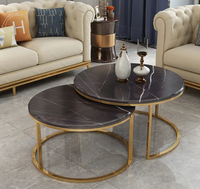 Petite table basse ronde moderne en métal personnalisable pour meubles de chambre à coucher et de salon