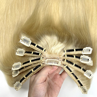 Extensions de cheveux à clipser Salon Octopus 100% vierges double drawn Remy avec cuticules intactes, invisibles, multi-clips, postiche une pièce