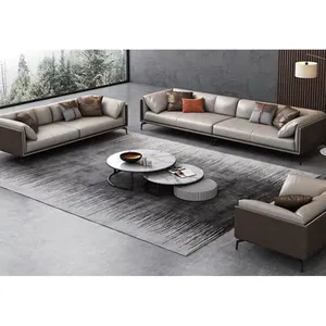 china Factory supplier white and grey leather sofas One two three four Seater