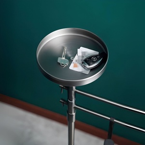 <span class=keywords><strong>Porte</strong></span>-serviettes sur pied en acier inoxydable brossé, design moderne et minimaliste, accessoires <span class=keywords><strong>de</strong></span> salle <span class=keywords><strong>de</strong></span> bain robustes, support <span class=keywords><strong>de</strong></span> serviettes autoportant - Product Image 3