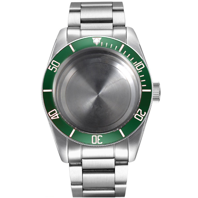 Aluminum Bezel Stainless Steel Bracelet 41mm Wristwatch Parts ETA 2836 2813 Miyota 82 Series NH35 Movement Fit for 41mm Watch