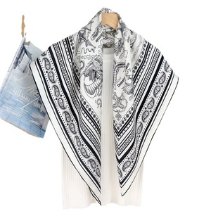 Autumn Winter Twill Silk Scarf, 90x90cm Mulberry Silk Wholesale Women <b>Shawl</b> Hijab Neck <b>Wrap</b> - Product Image 5