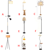 Lampe sur pied minimaliste moderne avec abat-jour en tissu, lumière réglable, pour salon, chambre, bureau, prise EU/US, prix d'usine