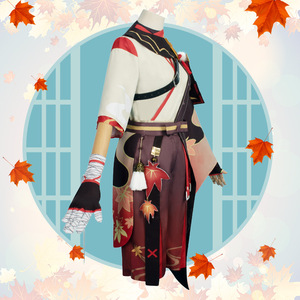 Disfraz de Cosplay de Kaedehara Kazuha del Juego Genshin Impact, Kimono de Kazuha <span class=keywords><strong>para</strong></span> Mujer y Hombre, Traje de Carnaval de Halloween con Peluca y Zapatos - Product Image 4