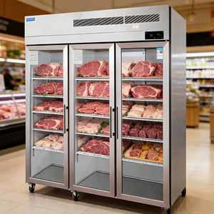 Refrigerador/Congelador Vertical Comercial sin Escarcha de 3 Puertas con Pantalla Digital de Vidrio para Supermercados - Product Image 2