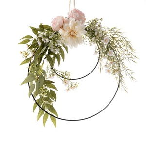 Couronne de fleurs artificielles Romola, décoration murale pour la maison et les mariages CF01065 - Product Image 5