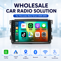 Autoradio Android 9 pouces IPS avec GPS, Bluetooth, lecteur CD/DVD pour Mercedes-Benz Smart 2005-2010, directement de l'usine